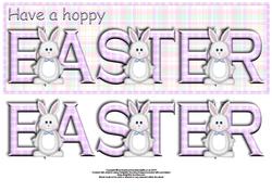 Have a Hoppy Easter Large Dl Card Front with Decoupage