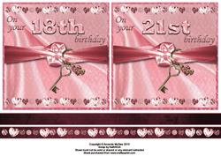 Key of the Door 18th and 21st Birthday Toppers