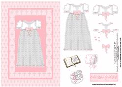 Christening Card Front - Girl
