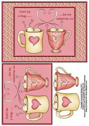 Dont Be a Mug - Card Front with Decoupage