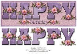 Pretty Roses Happy Birthday Large Dl Card Front Easicut