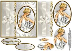Elegant Cameo Card Front with Pyramid Layers 2