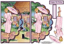 Oh What a Pretty Cottage! Envelope Card with Decouapge