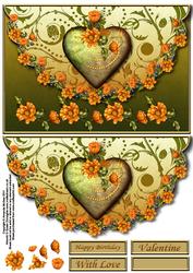 Rich Decadence Envelope Card with Decoupage