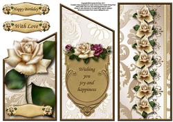 Antique Roses Cascade Sheet