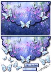 Butterfly Fantasy Envelope Card with Decouapge