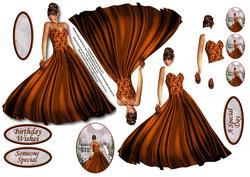 Girl in Prom Dress Decoupage - Sheet 2 of 2