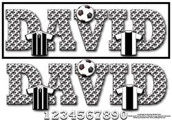 Football Mad David Large Dl Card Front with Decoupage