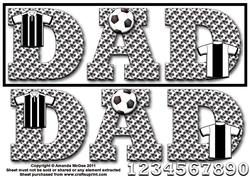 Footballl Mad Dad Large Dl Card Front with Decoupage