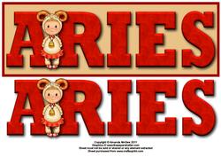 Chloe is an Aries Large Dl Card Front with Decoup - Eazicut