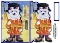 Beefeater Westie Envelope Card with Decoupage