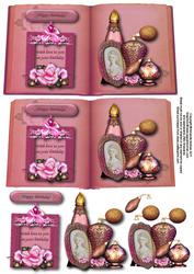 Fragrant Elegance Book Sheet with Decoupage