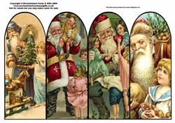 Four Fold Christmas Santa Screen Card