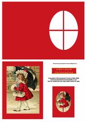 Girl in Red Coat Window Card Sheet