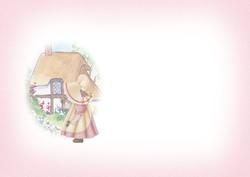 Sunbonnet Girl Picking Flowers Insert for Cup182318_56