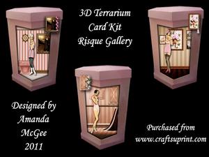 Risque Gallery 3D Terrarium Card Kit with Decoupage