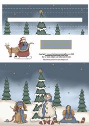 Santa and Sleigh Christmas Penny Slider