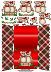 Christmas Teddies Cracker Card