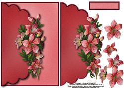 Pretty Lillies Envelope Card with Decoupage