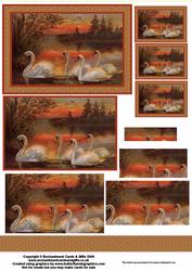 Swans at Sunset Pyramage