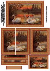 Swans at Sunset Side Stacker