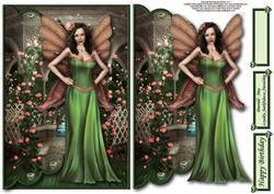 Emerald Fairy Envelope Card - May