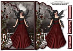 Ruby Fairy Envelope Card - July