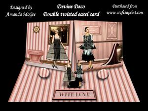 Devine Deco Double Twisted Easel Card with Stand Up Element
