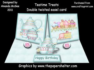 Teatime Treats Double Twisted Easel Card with Stand Up