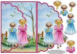 Out for a Stroll Envelope Card with Decoupage