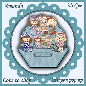 Love to Shop Octagonal Pop Up Card