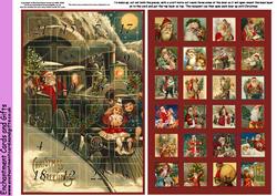 Christmas Vintage Santa Advent Calendar