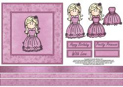Pretty in Purple 6x6 Square Card with Decoupage