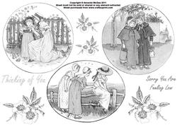 Thinking of You - Kate Greenaway Digital Stamps