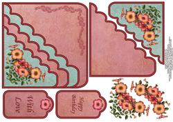 Pretty Petunias 6x6 Pocket Tag Card