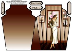Art Deco in Brown Quick Shaped Card