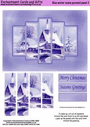 Blue Winter Scene Pyramid Panel 2