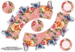 Roses and Butterflies Cupcake Wrappers