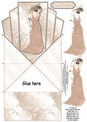 Lady in Brown and Pink Art Deco Top Spring Card