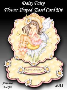Daisy Fairy Flower Shaped Easel Card Kit