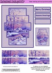 Deer Resting Vertical Pyramid Panel