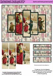 Santa and Kids Pyramid Panel