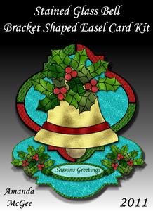 Stained Glass Bell Bracket Shaped Easel Card Kit