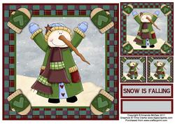 Mr Mittens 2 8x8 Card Front with Additional Toppers
