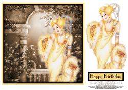 Opulant Deco 8x8 Card Front with Decoupage