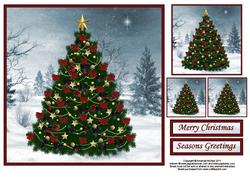 Oh Pretty Christmas Tree 8x8 Topper Sheet