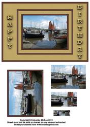 A Beautiful Harbour A5 Card Front with Pyramid Layers