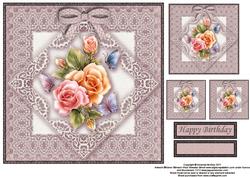 Rosy Glow 8x8 Square Topper Sheet