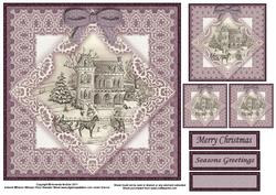 Winter Scene 8x8 Topper Sheet