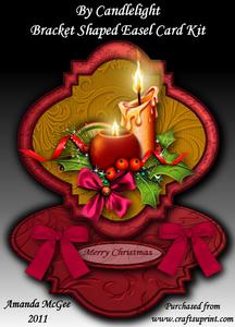 By Candlelight Bracket Shaped Easel Card Kit
